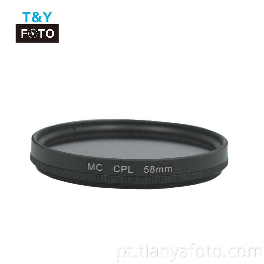 Filtro polarizador Wtianya 58mm MC CPL para filtro de lente de filtro de câmera DSLR